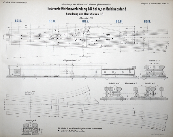 gekreuzte Weichenverbindung Herzst�ck_600